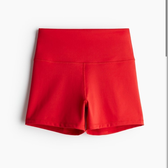 H&M red sports bra and spandex shorts workout set - size XL NWOT - Picture 4 of 5